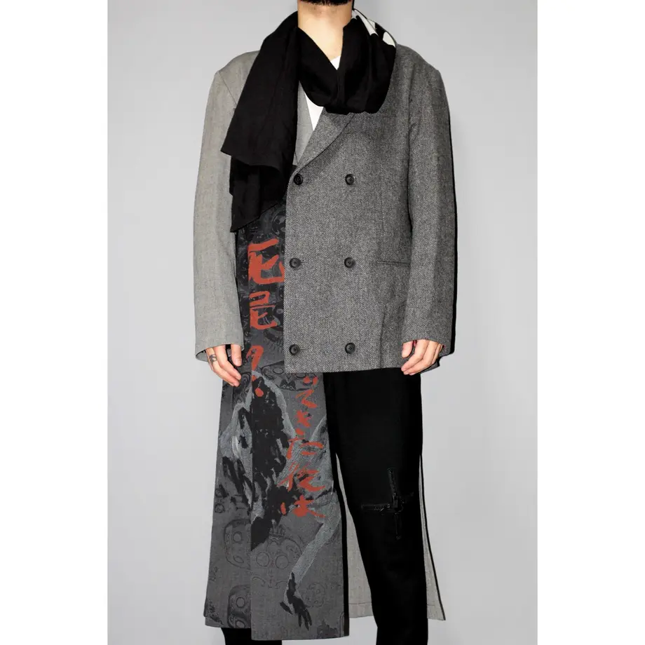 Yohji yamamoto pour homme / 18AW Asymmetric lon