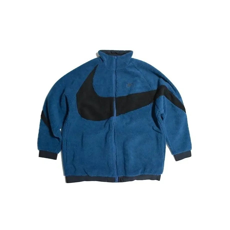 NIKE REVERSIBLE BIG SWOOSH FULL ZIP JACKET BLUE