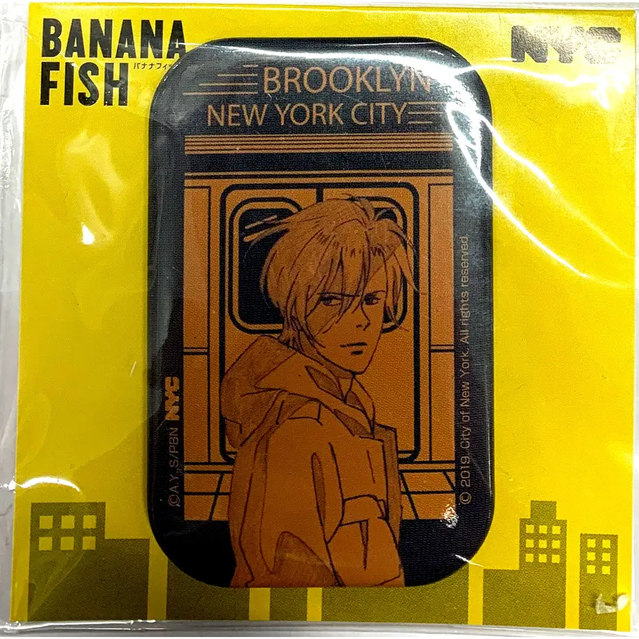 吉田秋生 『BANANA FISH』 NYC BRONX Coffee 缶バッジ アッシュ