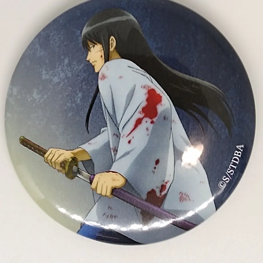 銀魂 桂 小太郎 描き下ろしイラスト 戦う背中ver トレーディング缶バッジ K Bo