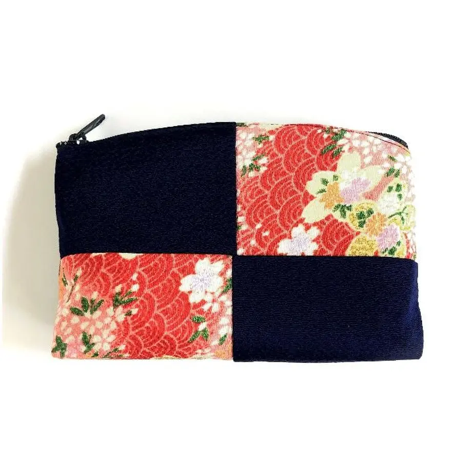 ポーチ 和柄 おしゃれ 小物入れ 化粧ポーチ ちりめん友禅 ちりめん雑貨 ちりめんポーチ 京の