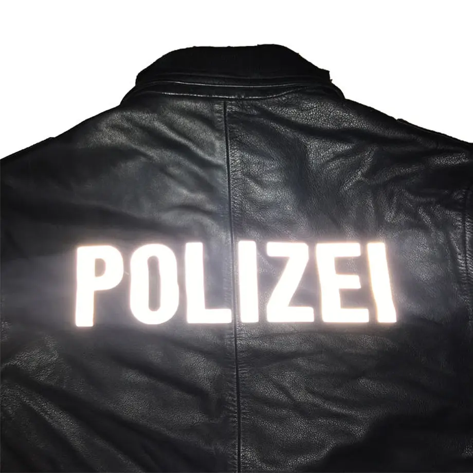 【USED】GERMAN POLICE LEATHER JACKET BLACK KONBINI