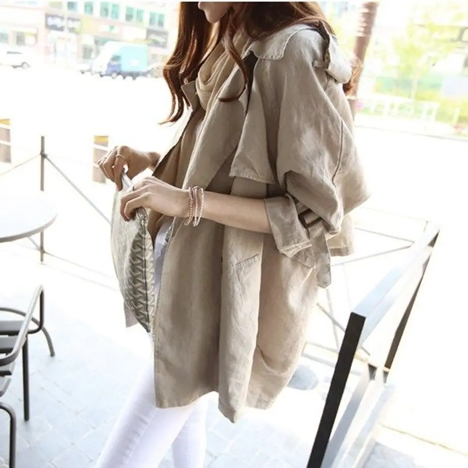 スプリングコート アウター ショートでカッコいい 春の韓国ファッションカジュアルコート Hdf
