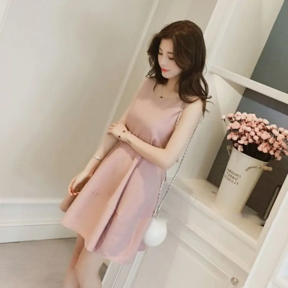 ワンピース バックオープンミニ可愛いオルチャンワンピ Hdfks 韓国ファッシ