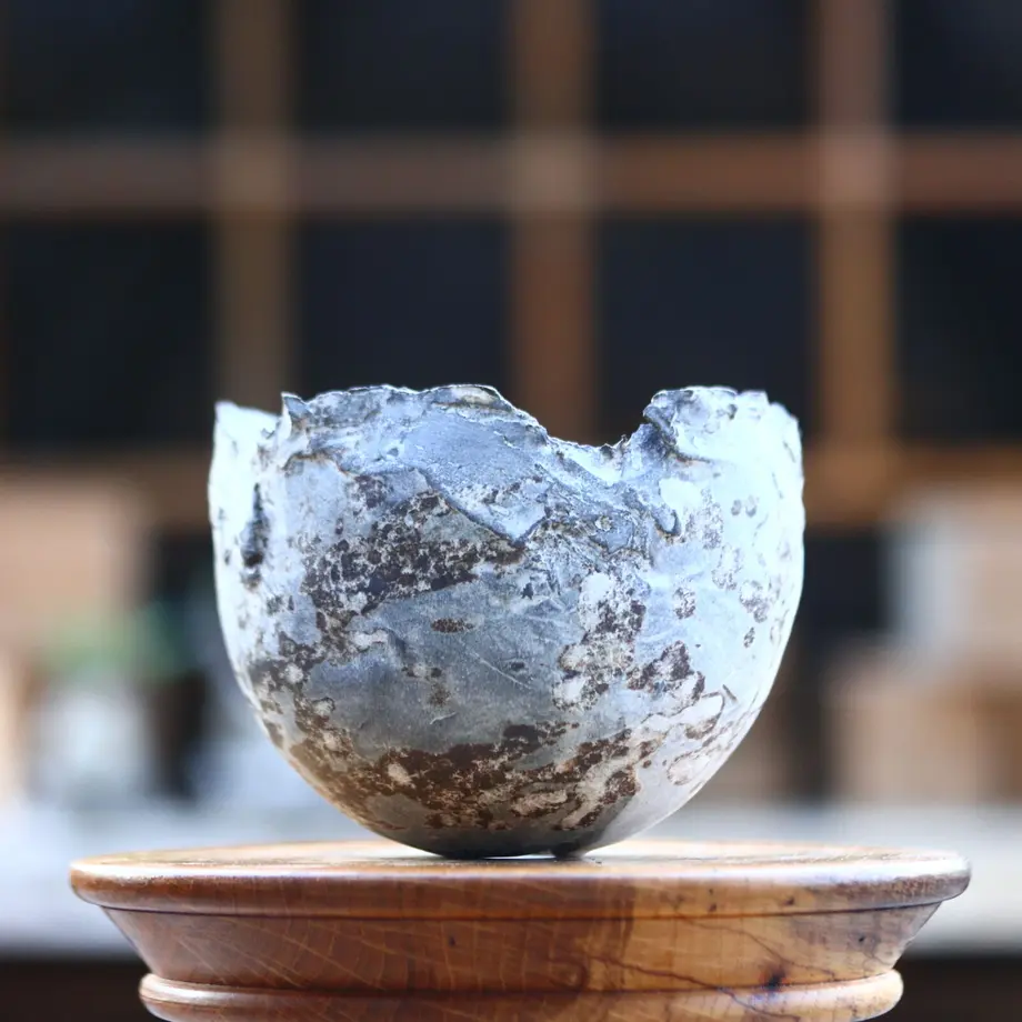 魅了 たけろうポット 穴窯チギリ 鉢 ちぎり チギリ POT