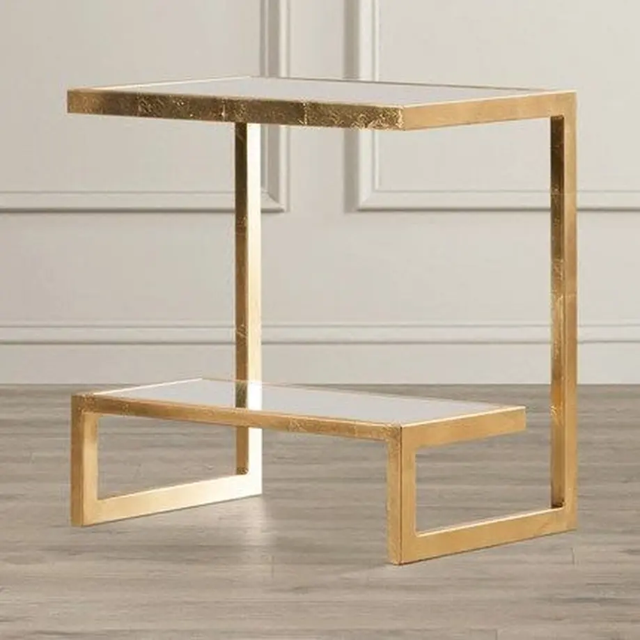 リッチゴールドガラスサイドテーブル MUSE HOME