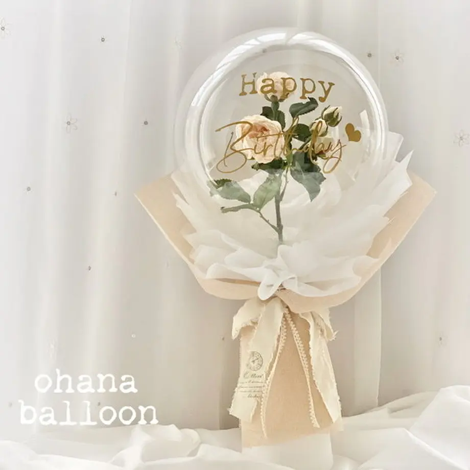 HBS14 ドライパシュミナローズ バルーン バルーンブーケ 誕生日 結婚式 電報 oh...