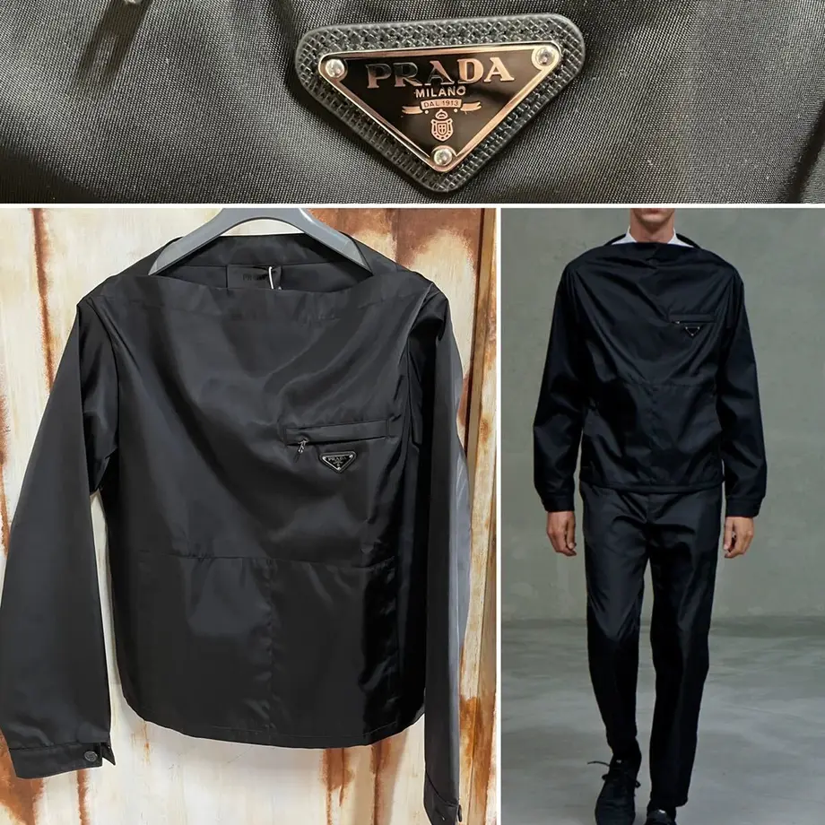 新品21SS★PRADA Re Nylon プラダ ブルゾンジャケット プルオーバー ボートネ