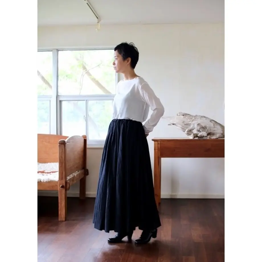 humoresque long gather skirt