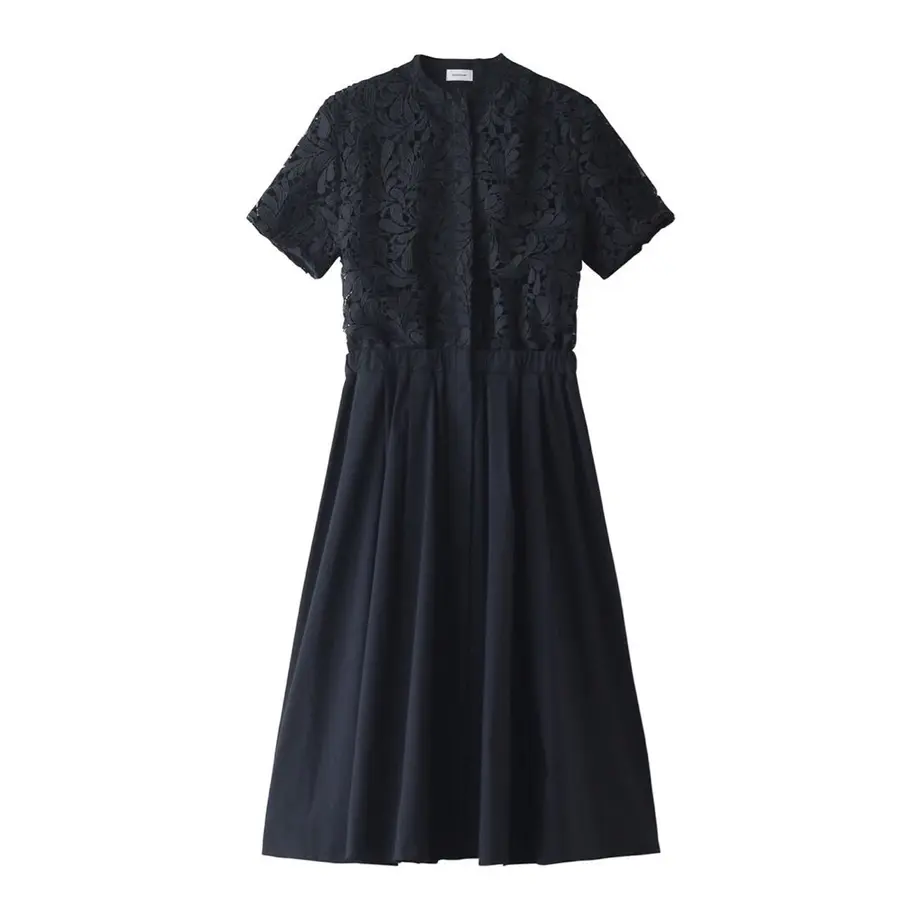 Rekisami 刺繍レースワンピース Unker