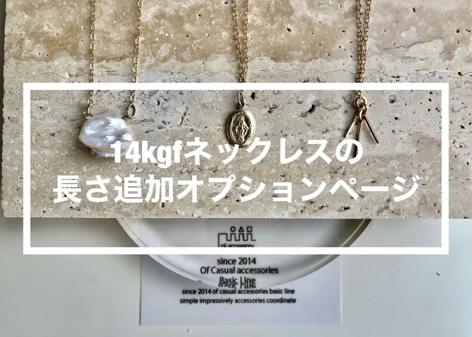 14kgfネックレスの長さ追加オプション 5cm Piii