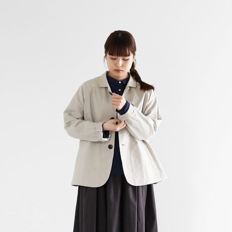 huis シーチングコットンアトリエコート グレージュ
