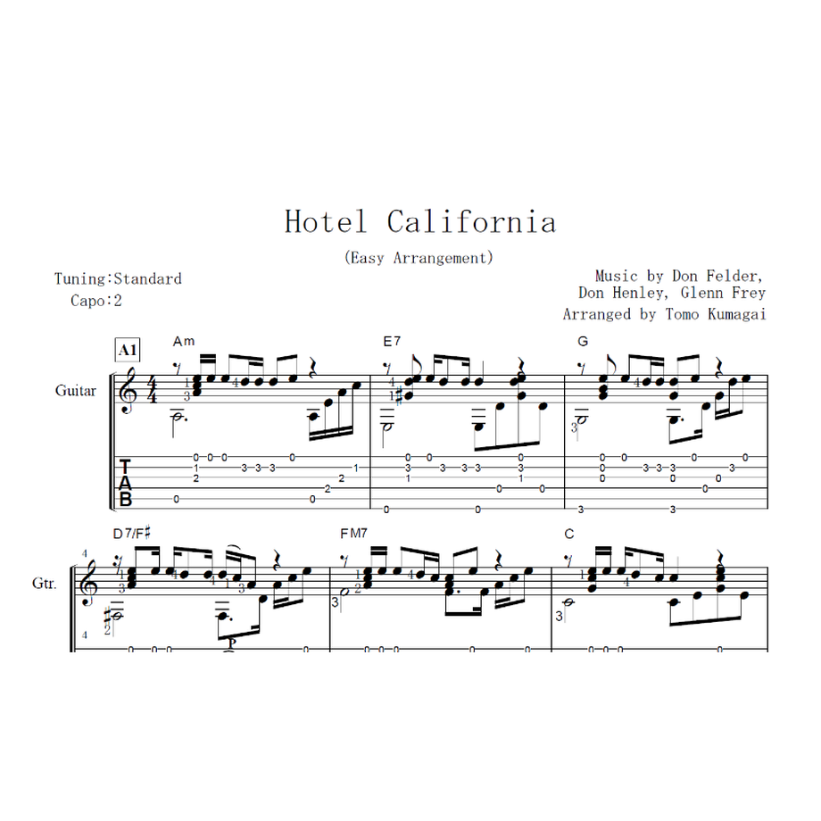 Hotel CaliforniaThe Eaglesfor Beginners [Leve...