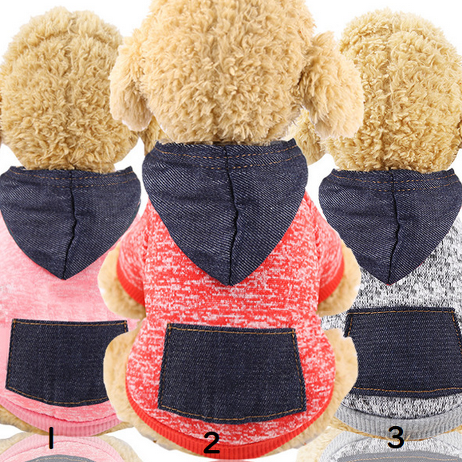 選べるノベルティ付き 無地 ４色 犬服 猫服 ペット服 シンプルパーカー お散歩 かっ