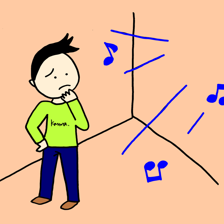 みんなの日本語ⅡL27 A3「となりの部屋から音楽が聞こえます」 日本語教師専用イラストサ...
