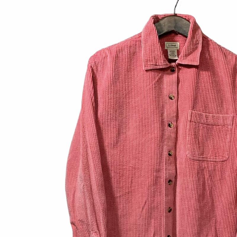 L L Bean Thick Ridge Corduroy Shirt Pink M