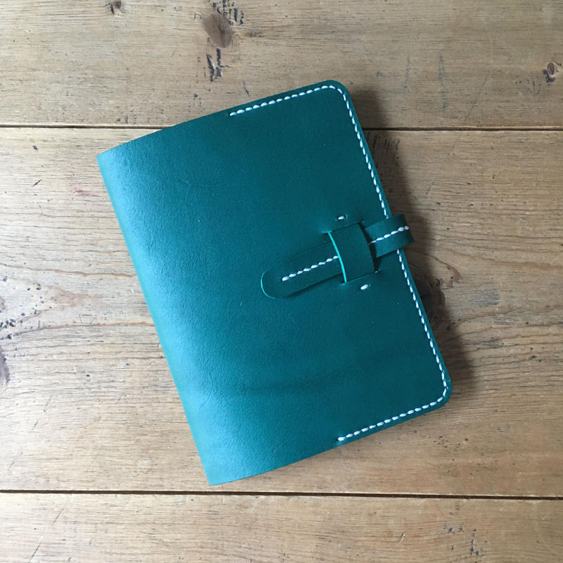 チャンさん専用 手帳カバーa5 名刺入れ ファスナーキーケース エメラルドgreen色