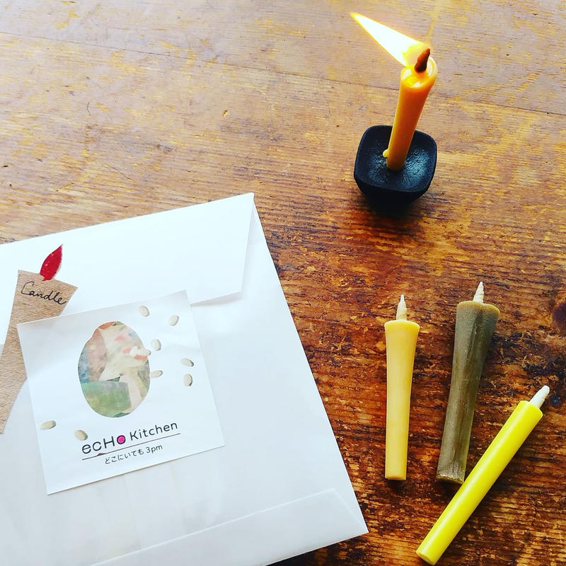 ゆらぎを楽しむ和ろうそくセット 米ぬかろうそく3本 菜の花ろうそく3本 うるしろうそく1本セッ