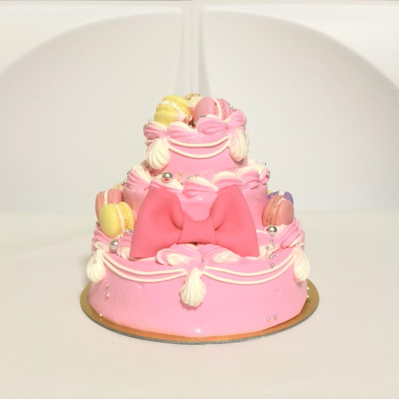 豪華３段ケーキ ピンク マカロン 5号 15cm 3tier Cake Store