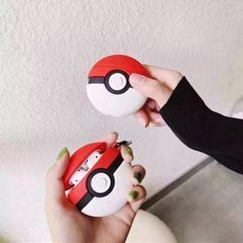 即納 Airpods エアポッツ ケース モンスターボール風 エアポッズ シリコンケース 送