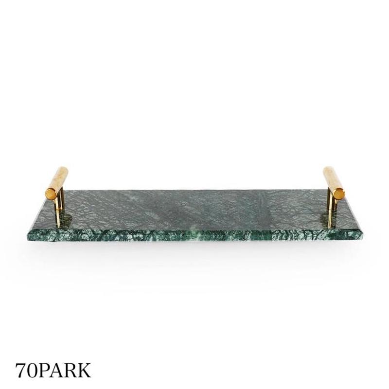 大理石 ゴールド 持ち手 細長 アクセサリートレイ 全4色 70park