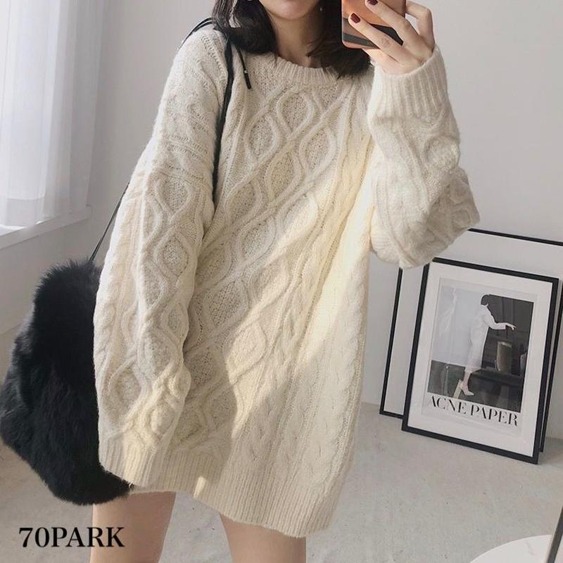 Oversized Cable Knit Sweater オーバーサイズ ケーブルニット Oversized Cable Knit Sweater オーバーサイズ ケーブルニット