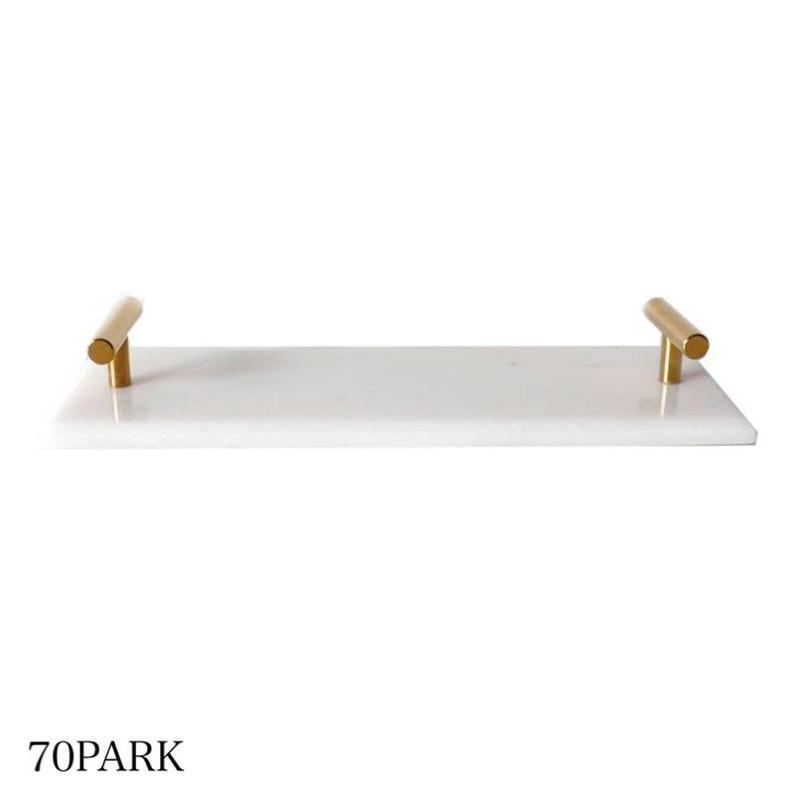 大理石 ゴールド 持ち手 細長 アクセサリートレイ 全4色 70park