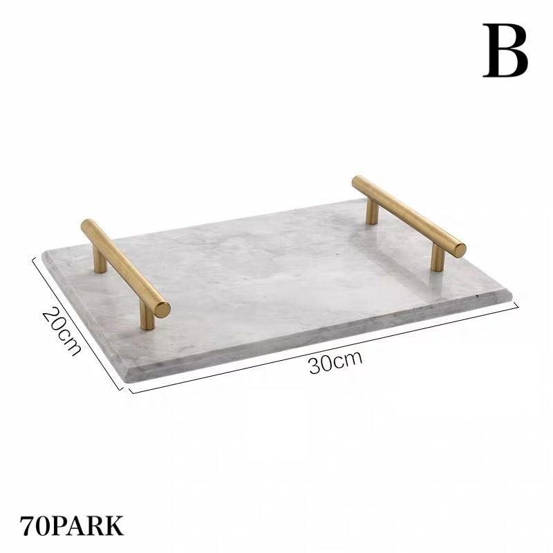 Marble Tray 大理石 ゴールド 持ち手 小物 アクセサリートレイ 全4色 70