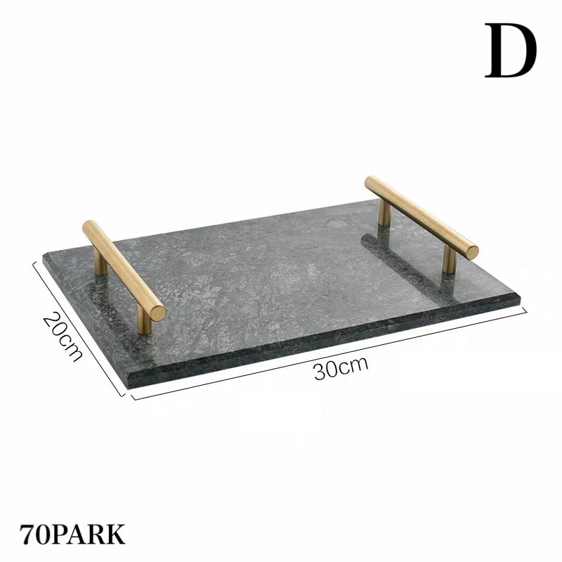Marble Tray 大理石 ゴールド 持ち手 小物 アクセサリートレイ 全4色 70