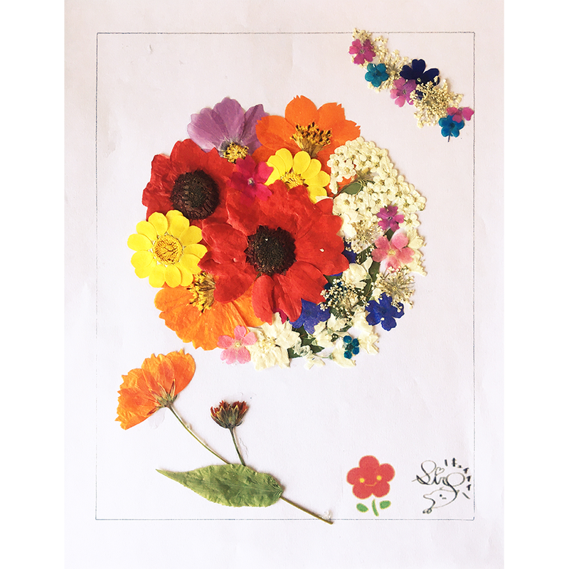 押し花額装 白椿紅 Flower Shop 花組