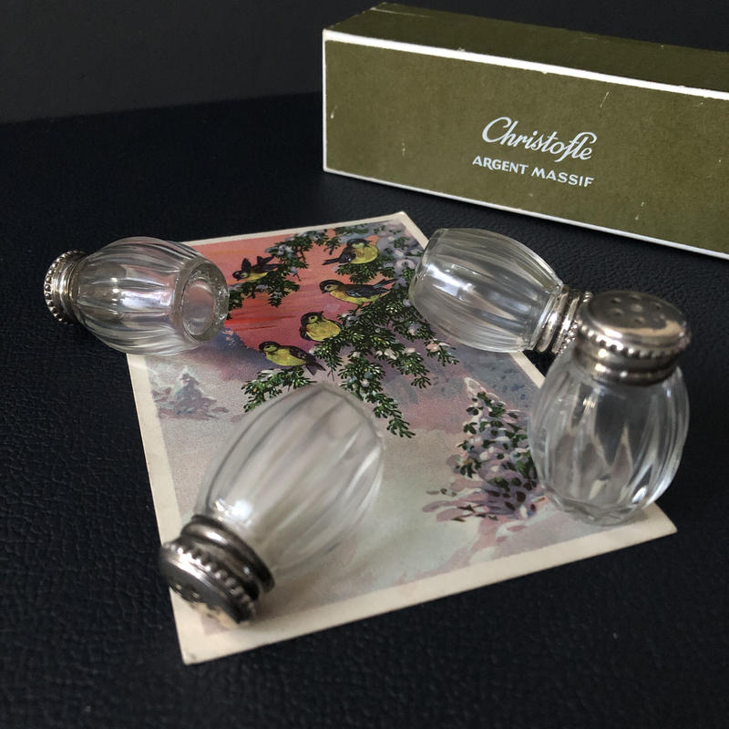 【超レア☆未使用品☆】クリストフル VILLARS ソルト＆ペッパー 調味料入 ソルト＆ペッパー｜ZACK 20527 ACIO 塩 こしょう 調味料