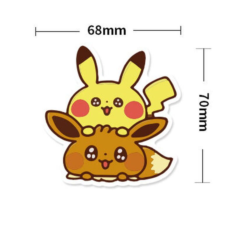 ３８枚 少し大きめサイズ ポケモン 防水ステッカー シール キャラクターソックスのお店 Aboo