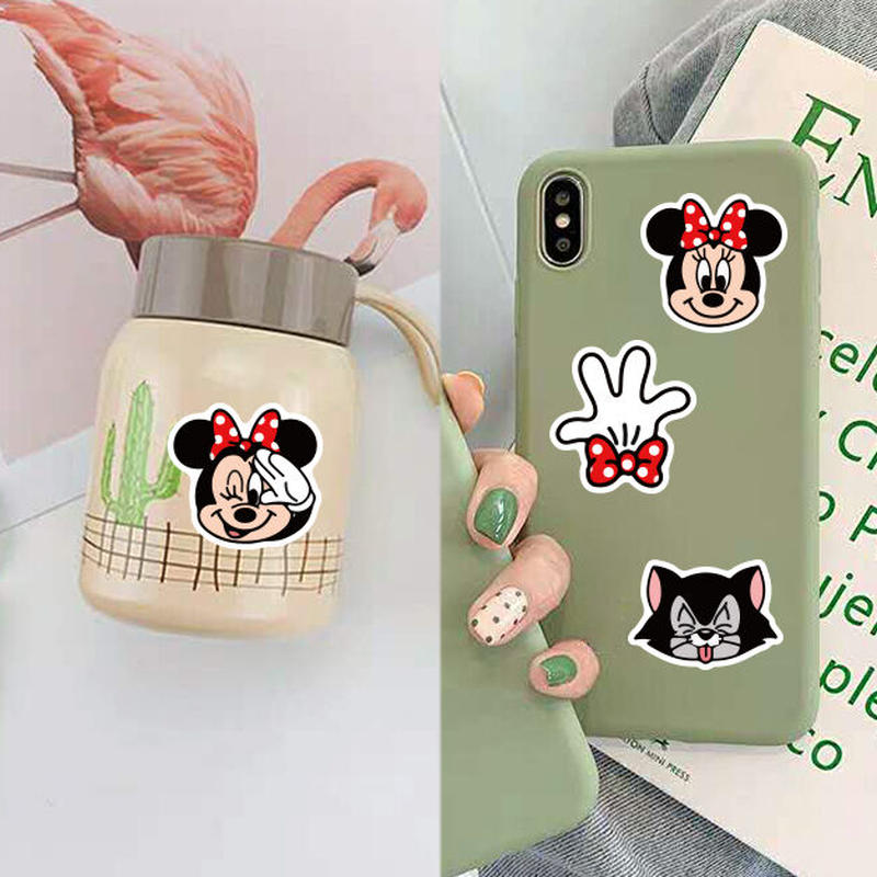 ４０枚 ミニーちゃん 防水ステッカー シール キャラクターソックスのお店 Aboo