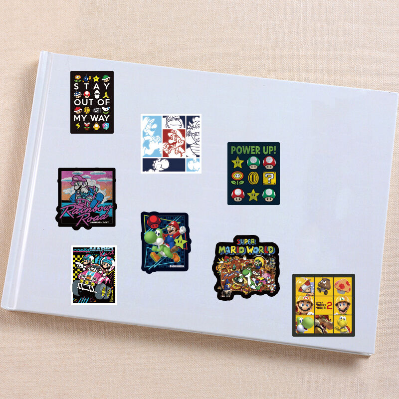 ５０枚 スーパーマリオa 防水ステッカー シール キャラクターソックスのお店 Aboo