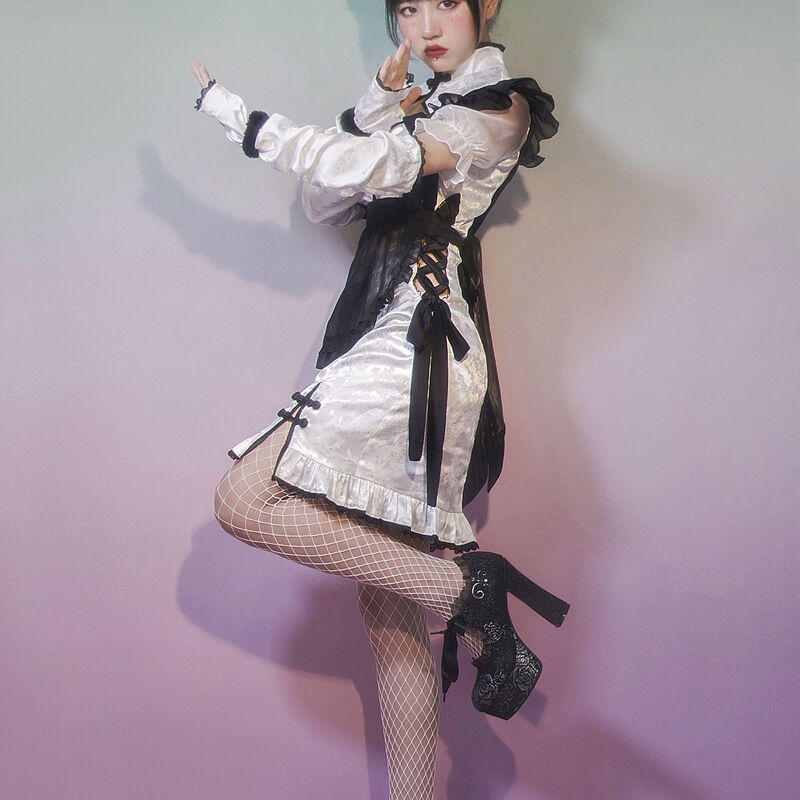 中華パンダメイドチャイナドレスワンピース4点セット Nonori E Commerce 中華パンダメイドチャイナドレスワンピース4点セット Nonori E Commerce