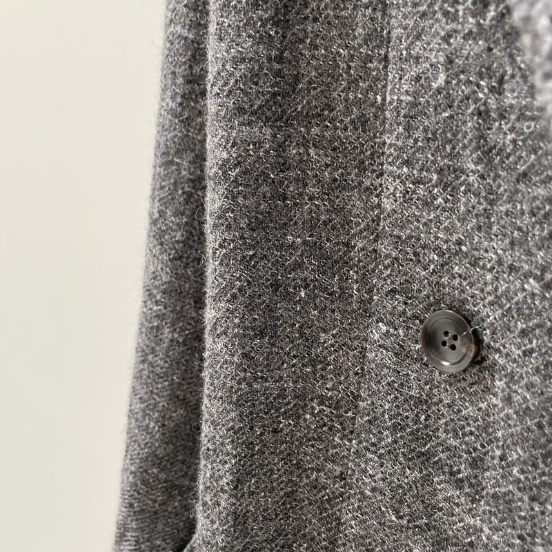 SHETLAND WOOL LINEN SOFT TWIST JACKET/DARK BROW...