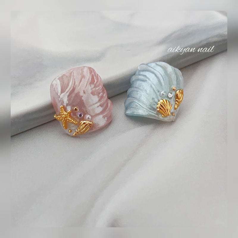 フットネイルチップ 貝殻ネイル Aikyan Nail S Shop
