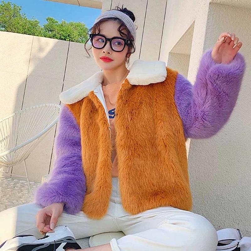 バイカラーファーコート Aimable I Official バイカラーファーコート Aimable I Official