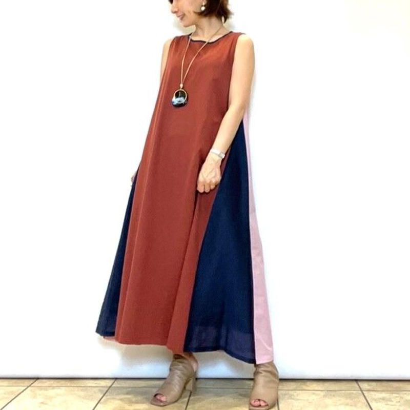 Coomb クーム カラーmixワンピース Aimant エマン