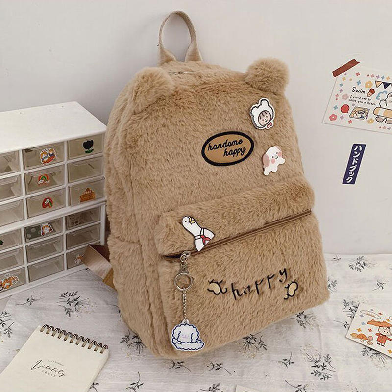 オーダー商品 冬新作モコモコ刺繍リュック Airpods Case Store