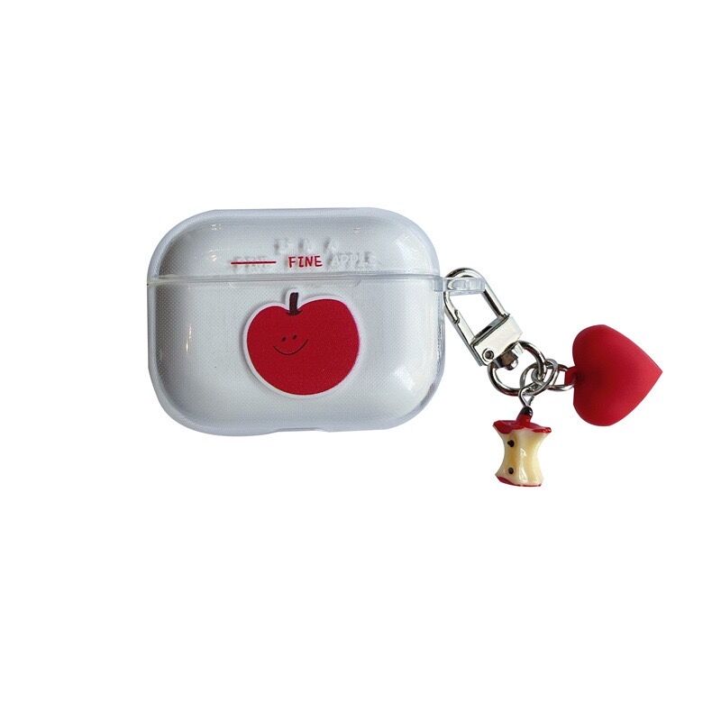 オーダー商品 カワイイ 透明リンゴ Airpods Airpodsproケース Airp