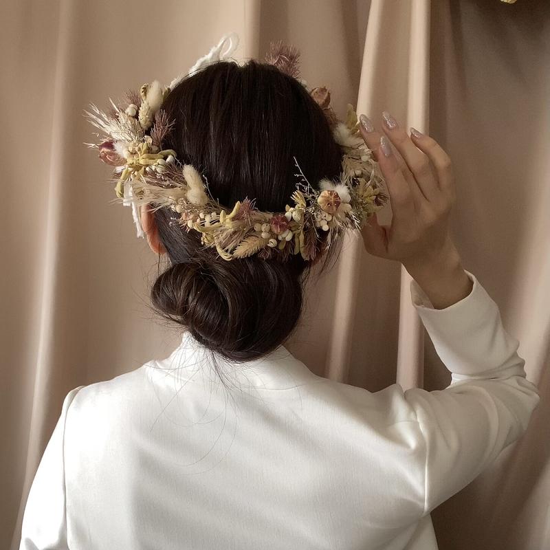 ドライフラワー花冠 50cm 即納 Aivy Design