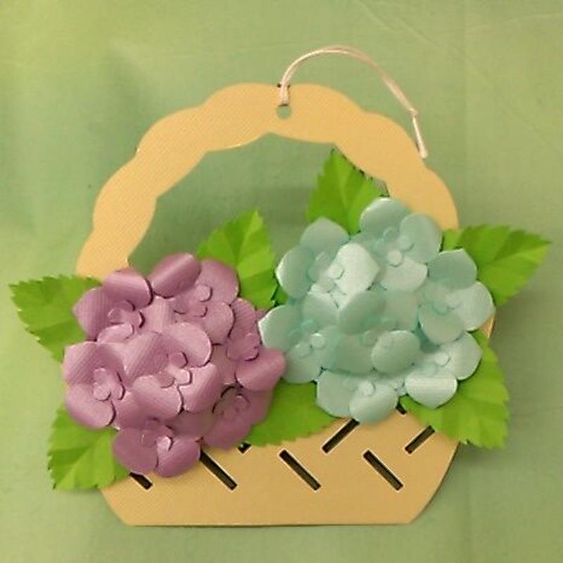 ハサミを使わない立体切り絵 紫陽花 あじさい 紙舗 味岡 ペーパーアイテム