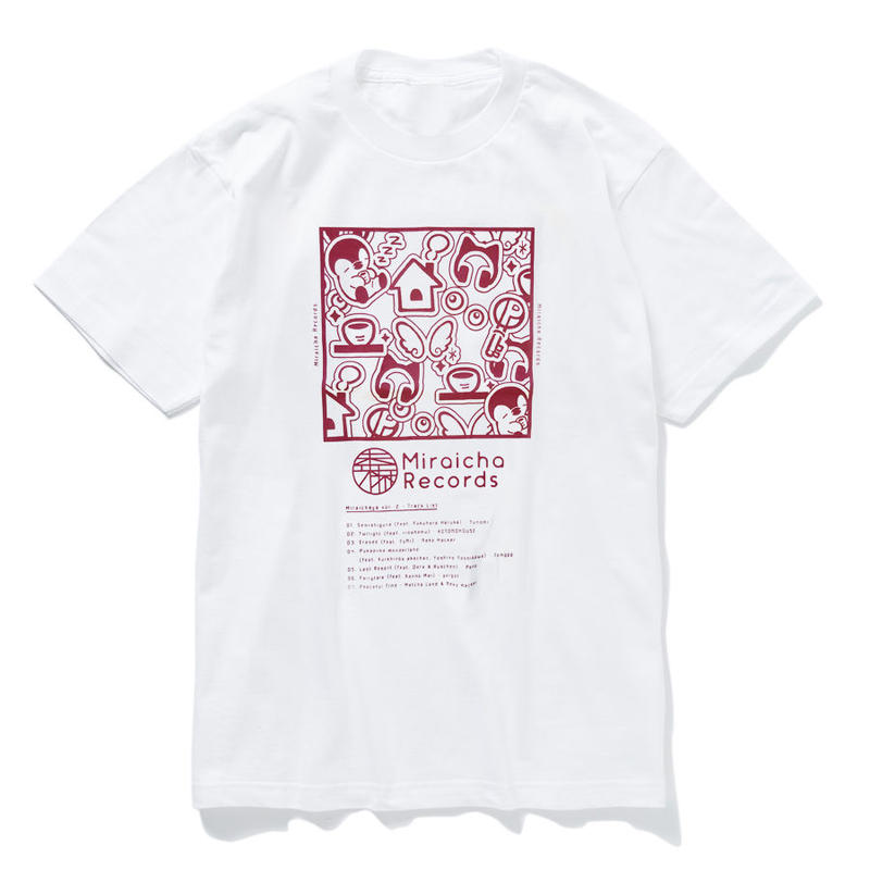 未来茶屋 Vol 2 Tシャツ White Miraicha Records Online