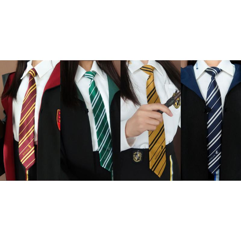 公式 ハリーポッター ストラップ式 ネクタイ ワンポイント ストライプ柄 ホグワーツ制服