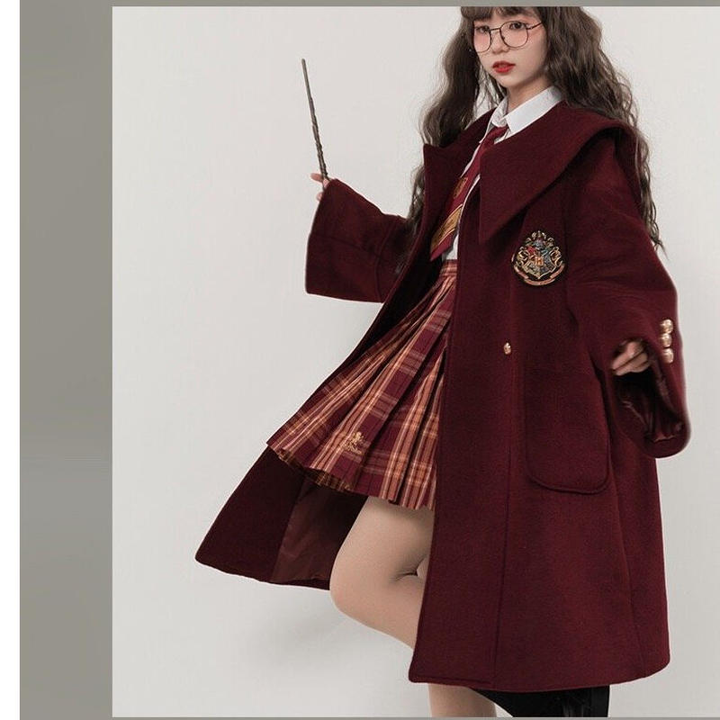 公式 ハリーポッター ホグワーツ セーラーコート 黒 赤 2色 海外限定コラボ 日本非売品