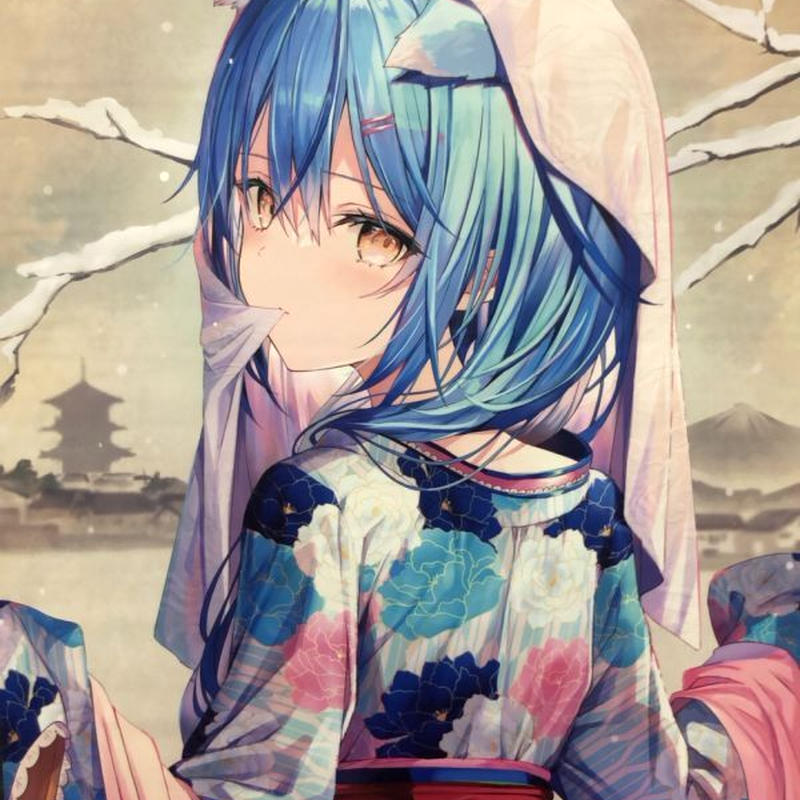 C100 リン✩ユウ 雪花ラミィ B2タペストリー 2種セット