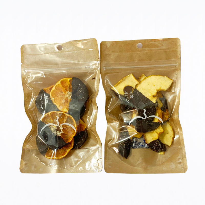 送料無料 ショコラ2種セット りんご みかん 工房ふじや 無砂糖 無添加ドライフルーツ