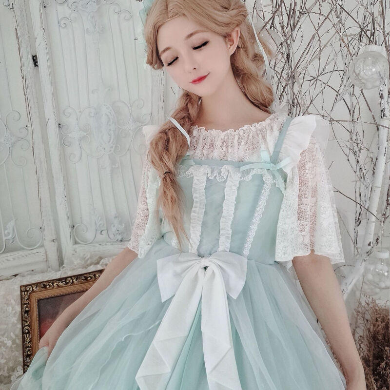 ロリータファッション Lolita ジャンパースカート ワンピース 甘可愛い ゆめかわいい