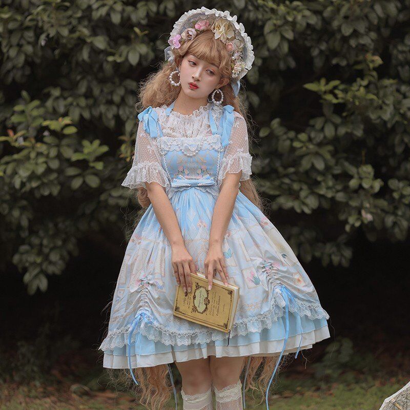 ワンピース ロリータ ジャンパースカート ドレス レディース ゆめかわいい 優雅 ロリィタ 日